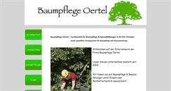 Desktop Screenshot of baumpflege-oertel.de